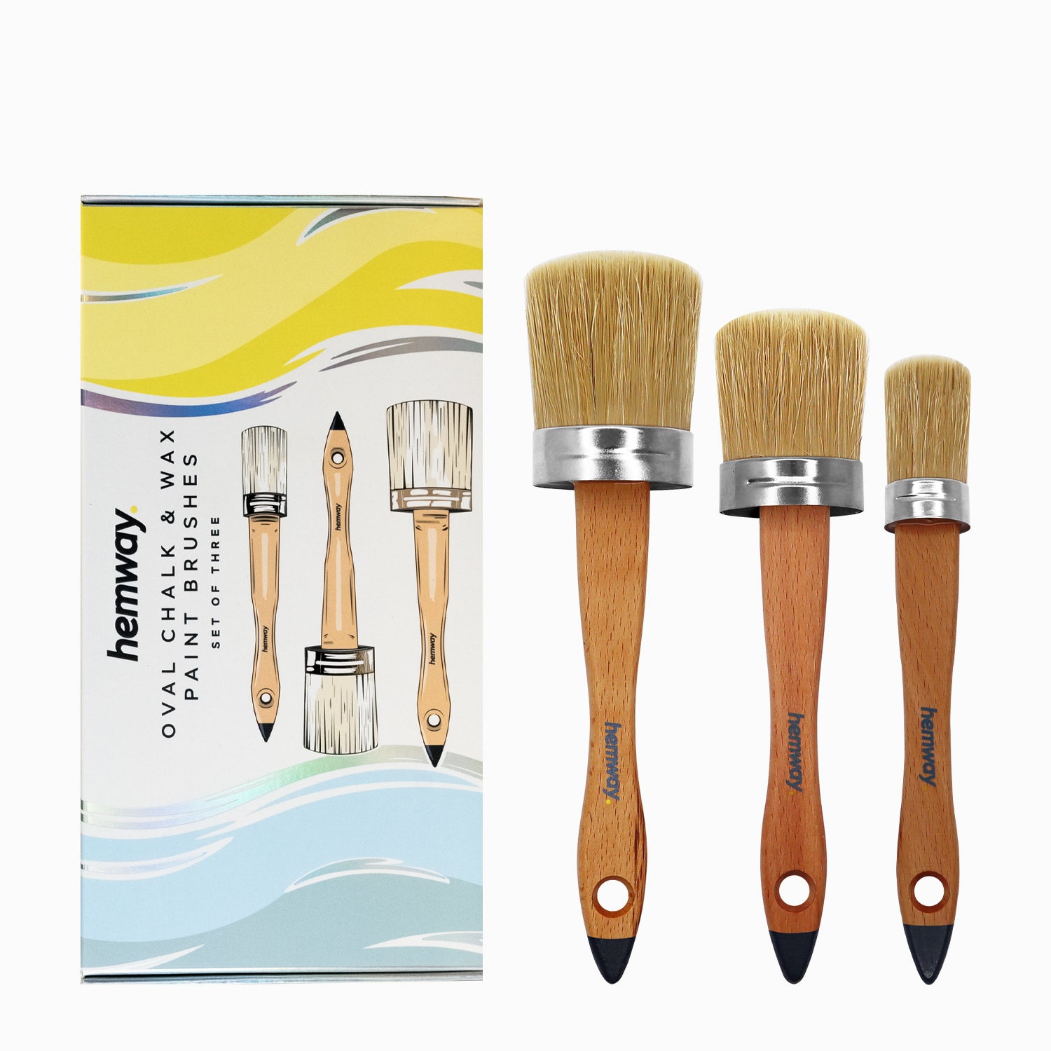 Chalk Mountain. 3 PACK Brush Kit. Small Paint, Medium Paint and Original  Palm Wax Brush. 