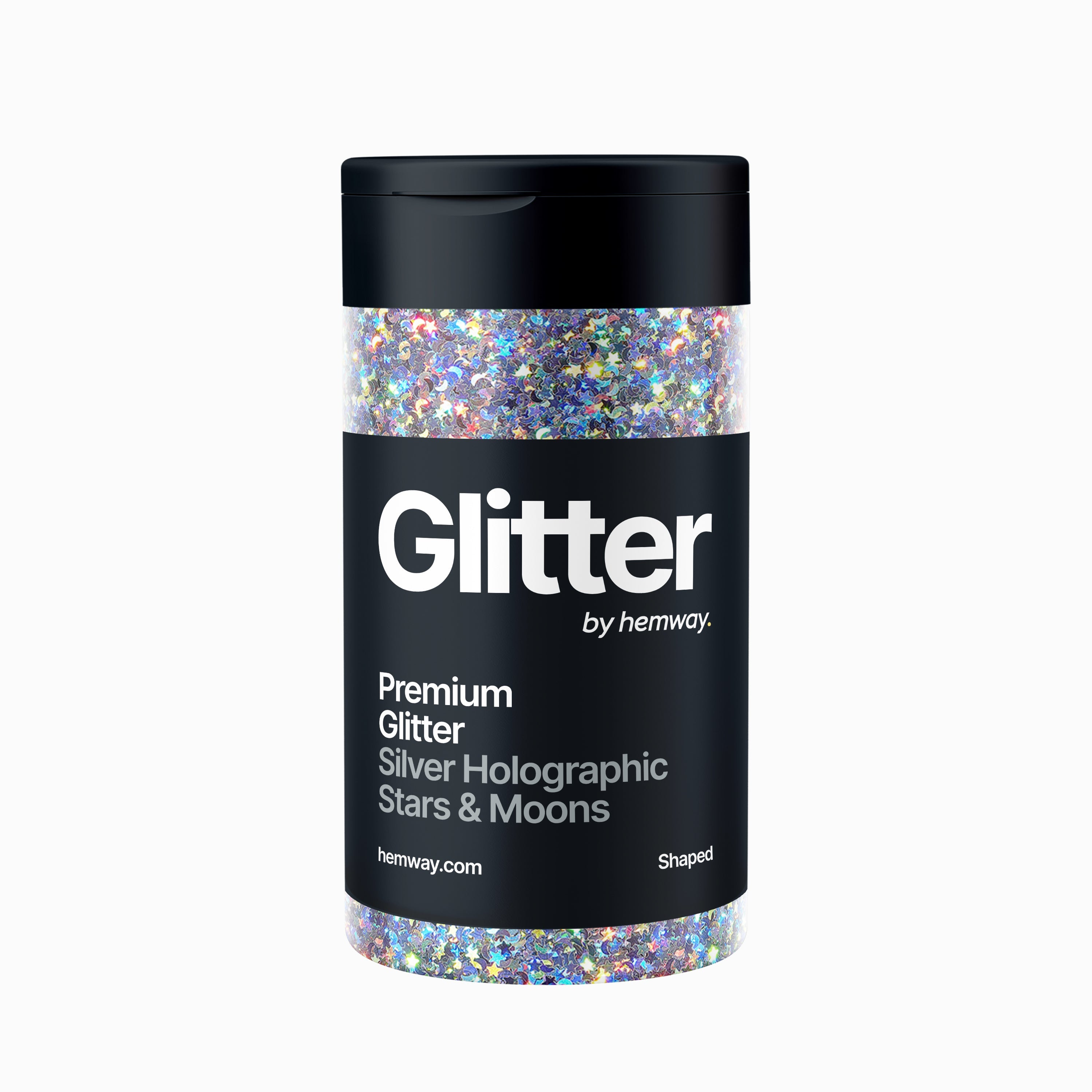 Hemway.com Silver Holographic Glitter Paint Additive simply mix with paint  for glitter walls 
