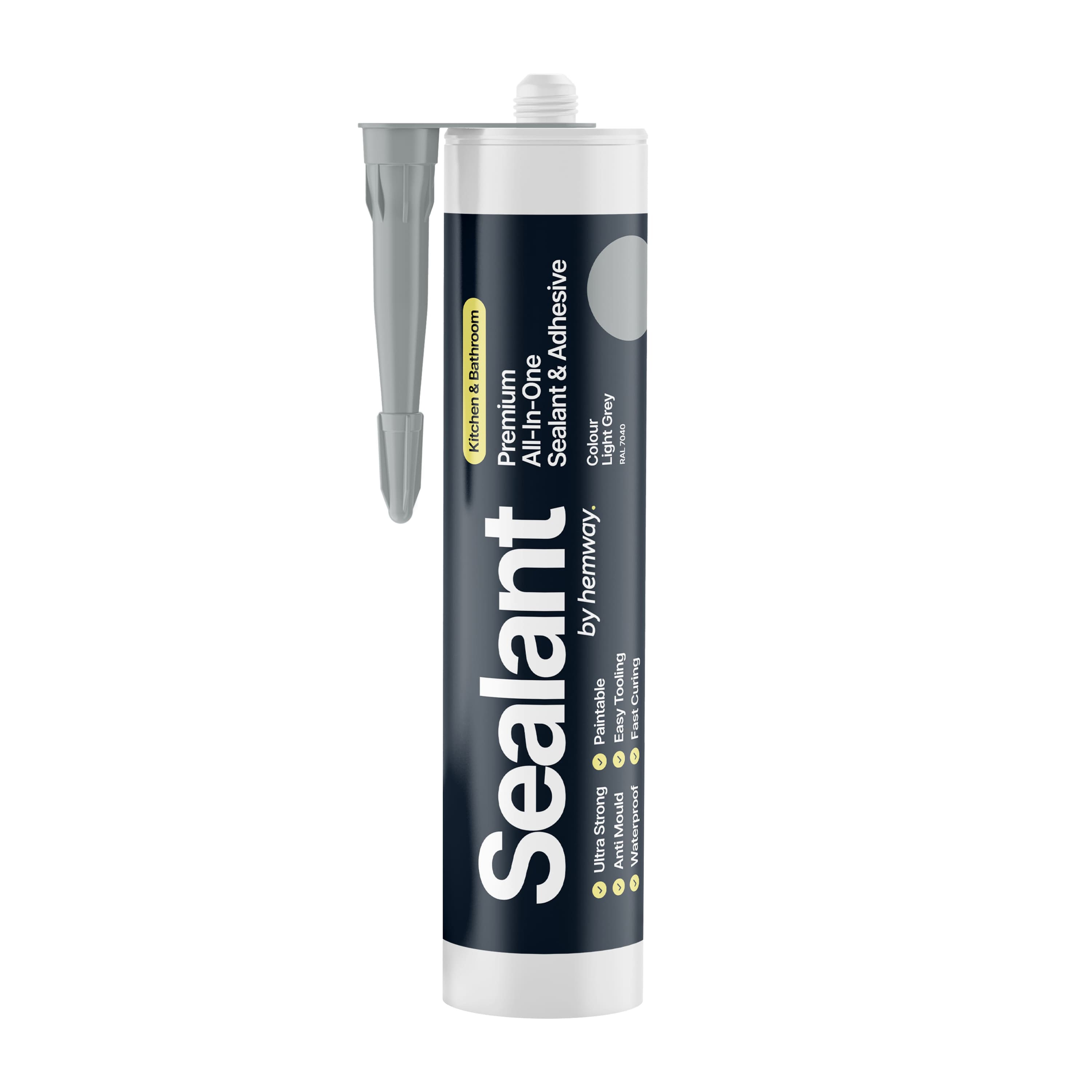 Kitchen & Bathroom Sealant & Adhesive Light Grey Hemway
