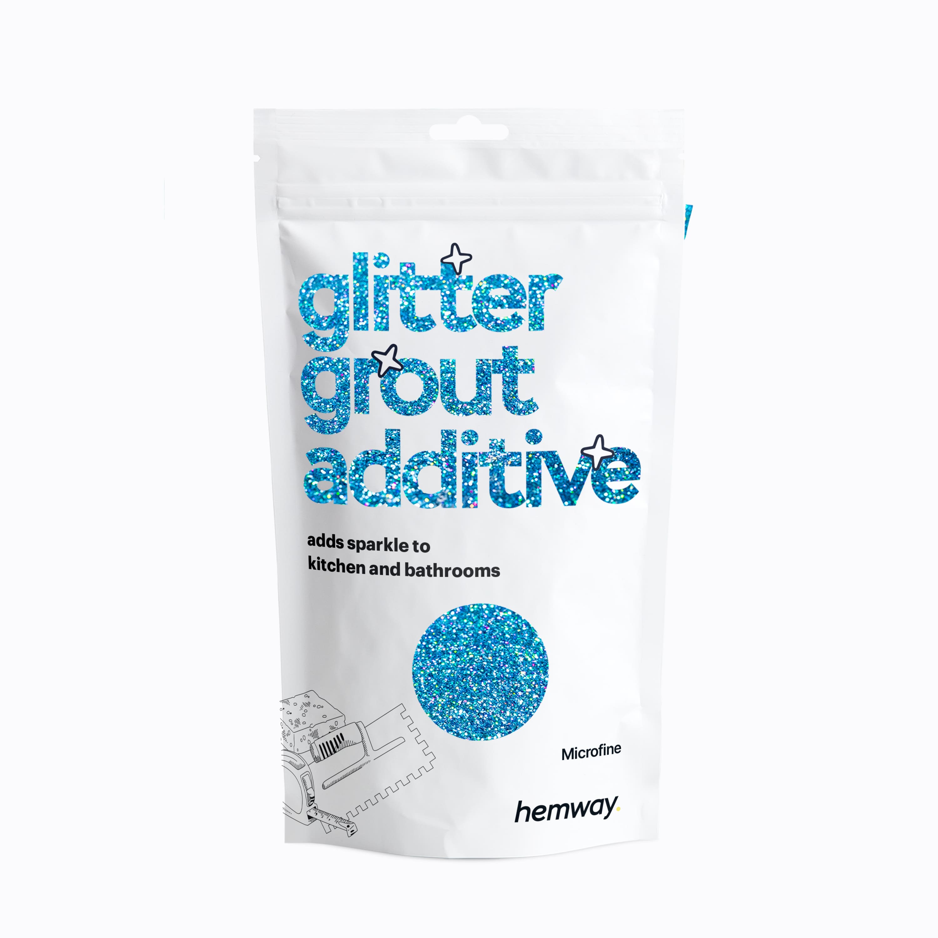 Glitter For Tile Grout Ocean Blue Holographic Waterproof Fade