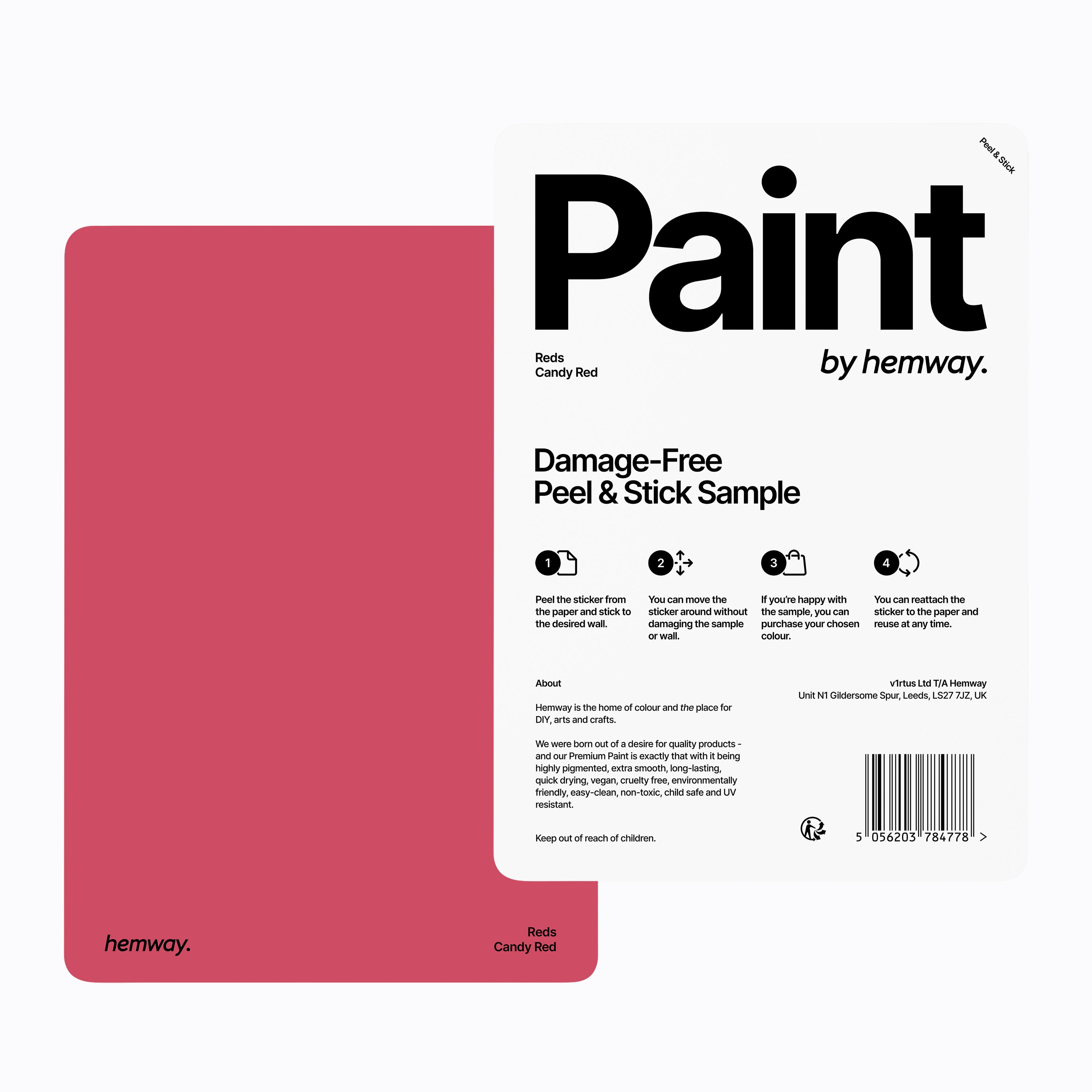 Wall Paint | Matt Emulsion Interior | Candy Red | Acrylic | Latex ...